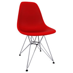 Vitra Eames DSR 43cm Side Chair Classic Red / Chrome